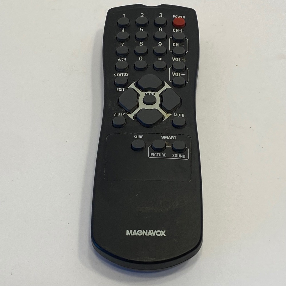 Magnavox TV Remote Control Universal Black Smart Picture Sound CC Untested
